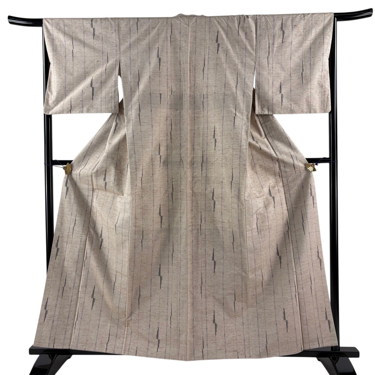 紬 身丈154cm 裄丈63cm S 袷 華文 草花 薄小豆 正絹 秀品｜中古・古着