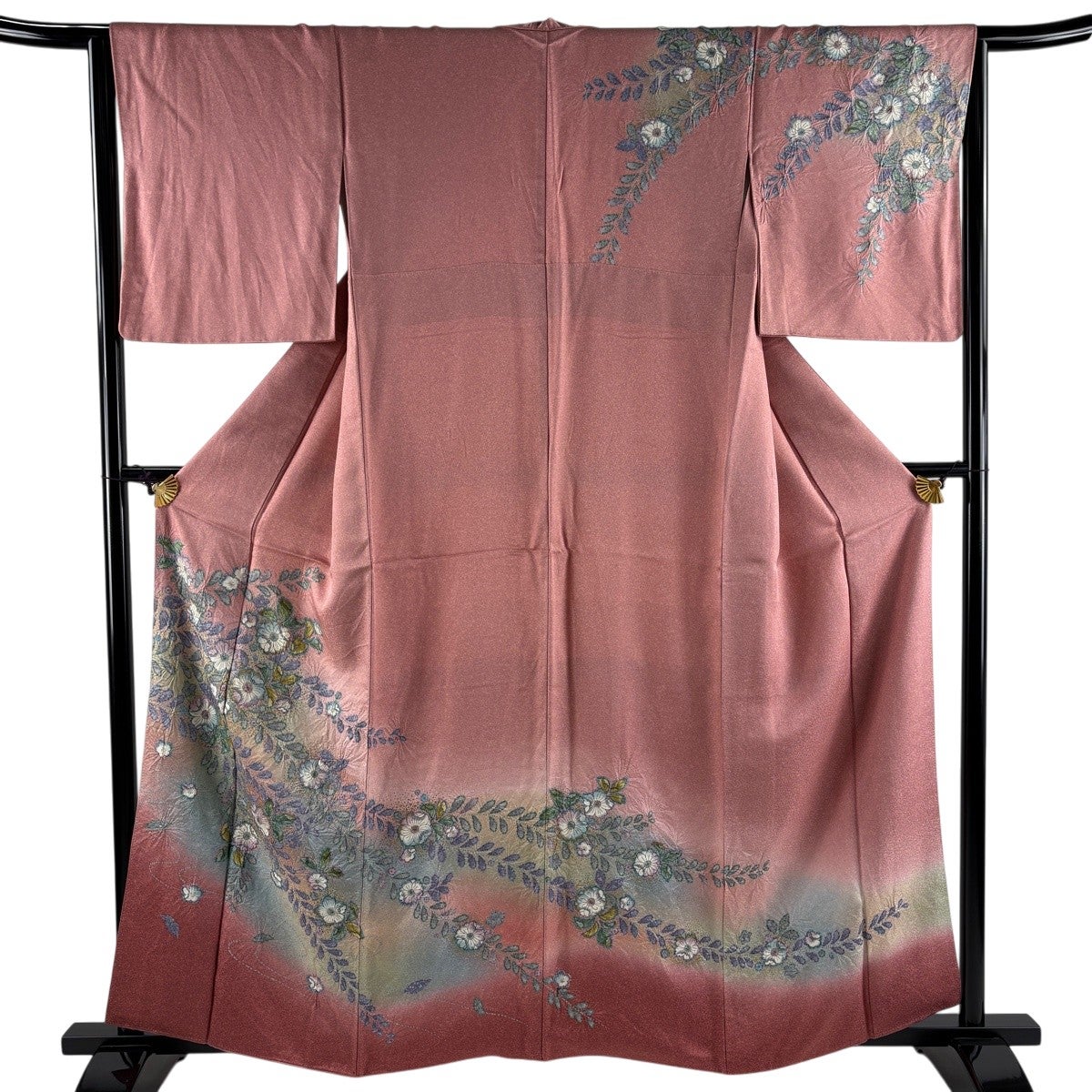 袋帯 秀品 辻ヶ花柄 地紋 箔 紫 六通 正絹｜中古・古着・リサイクル