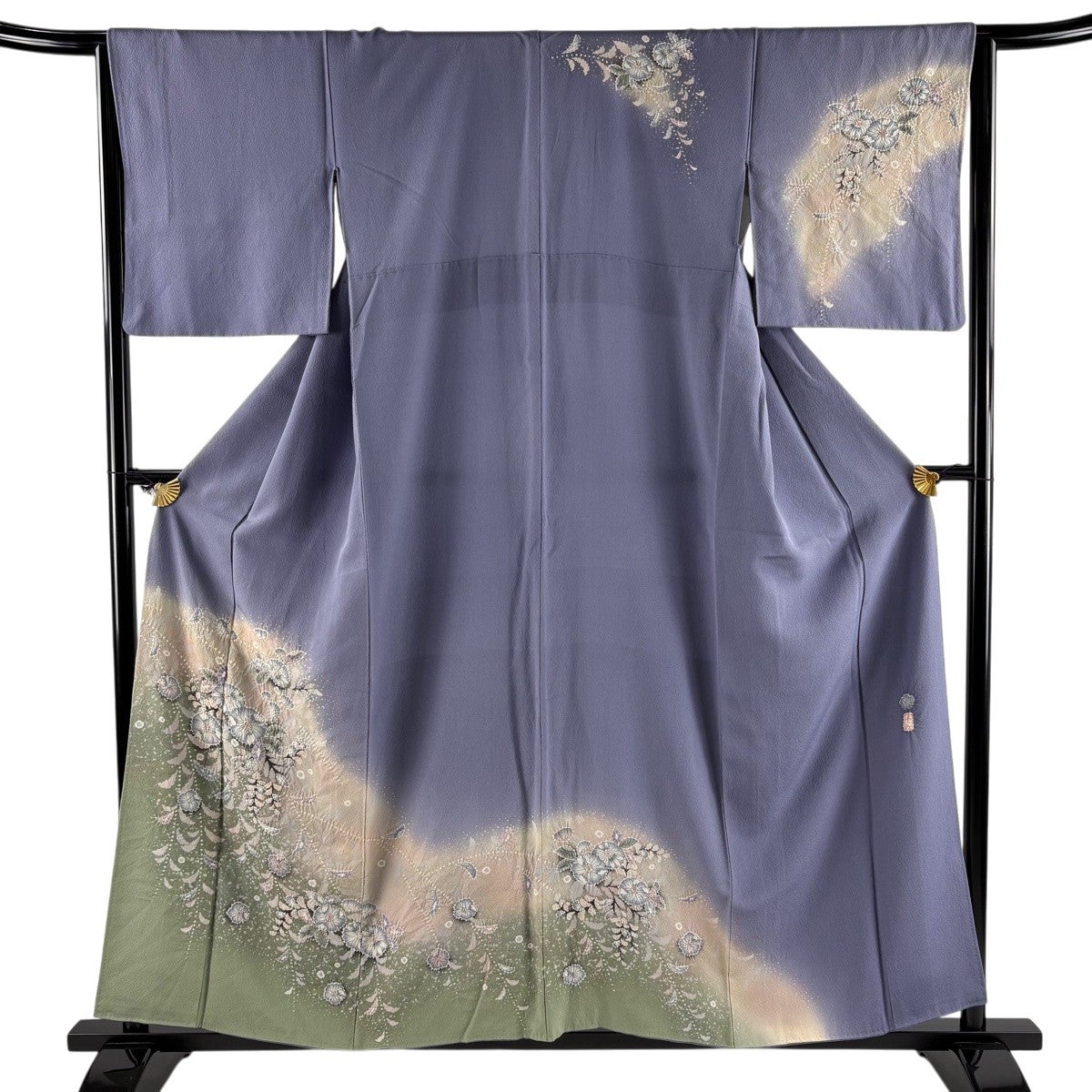 訪問着 身丈157.5cm 裄丈63.5cm S 袷 やまと 落款あり 辻が花 染め分け