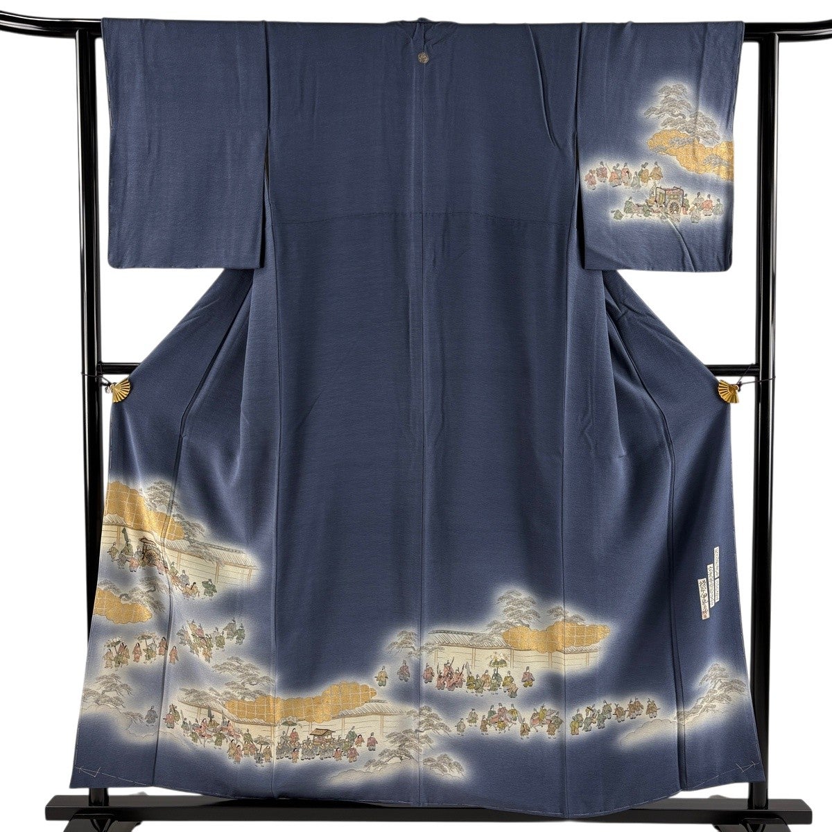 美品】 付下げ 身丈167cm 裄丈71cm L 袷 樽本伊勢蔵 落款あり 鼓 道長