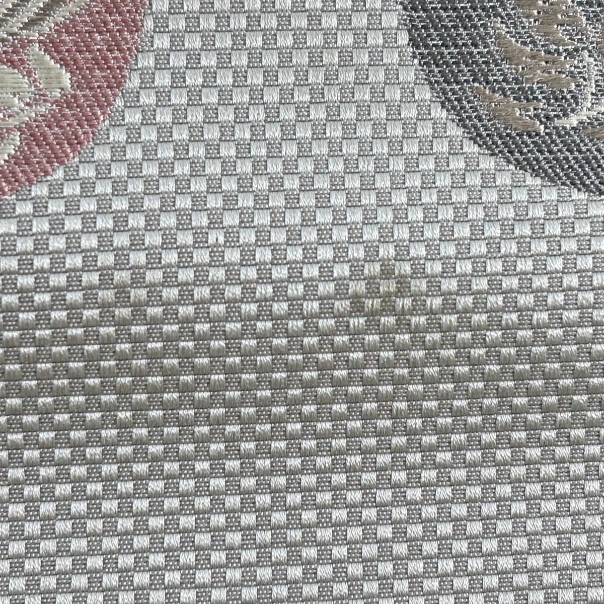 転売可　綺麗目 帯 丸帯 名古屋帯 約8品 USED品　着物 名古屋帯 秀品 八寸名古屋帯 関西仕立て 丸文 草花 青灰色 正絹｜中古