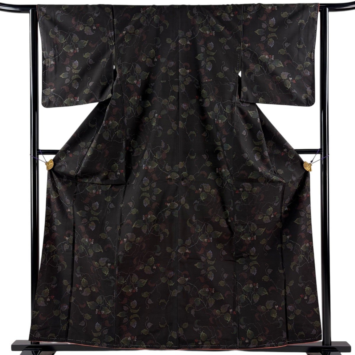 在庫一掃】 【美品】 紬 身丈164cm 裄丈60.5cm S 袷 白鷹山ぜんまい糸