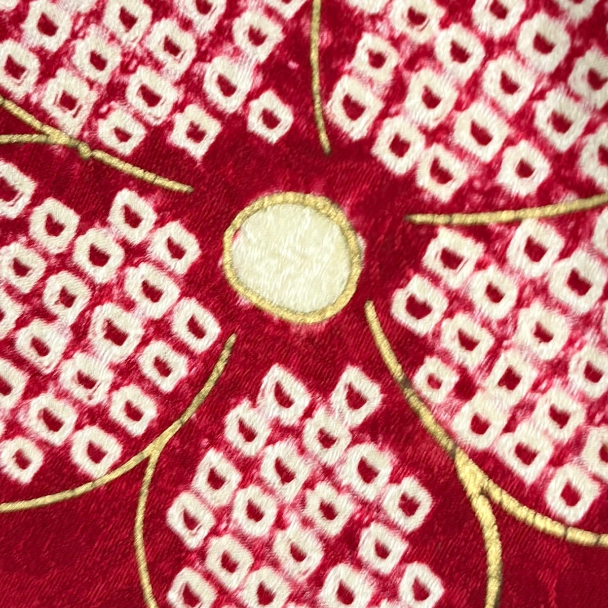 振袖 身丈170.5cm 裄丈66.5cm M 袷 手鞠 桜 金糸 刺繍 赤 正絹 秀品
