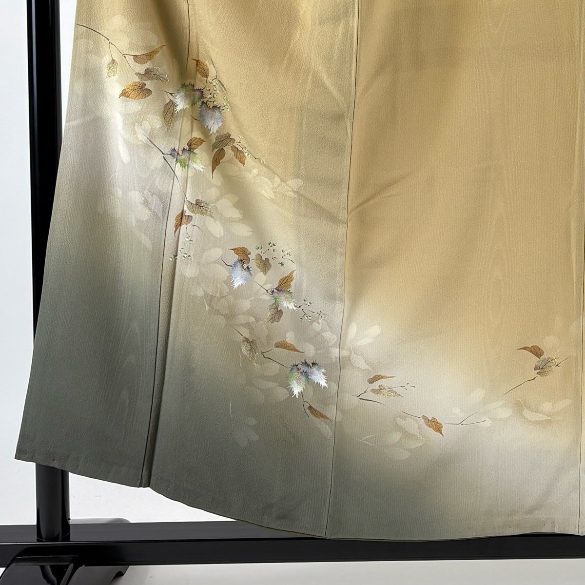 美品】 付下げ 身丈155cm 裄丈62.5cm S 袷 やまと 落款あり 葉と実