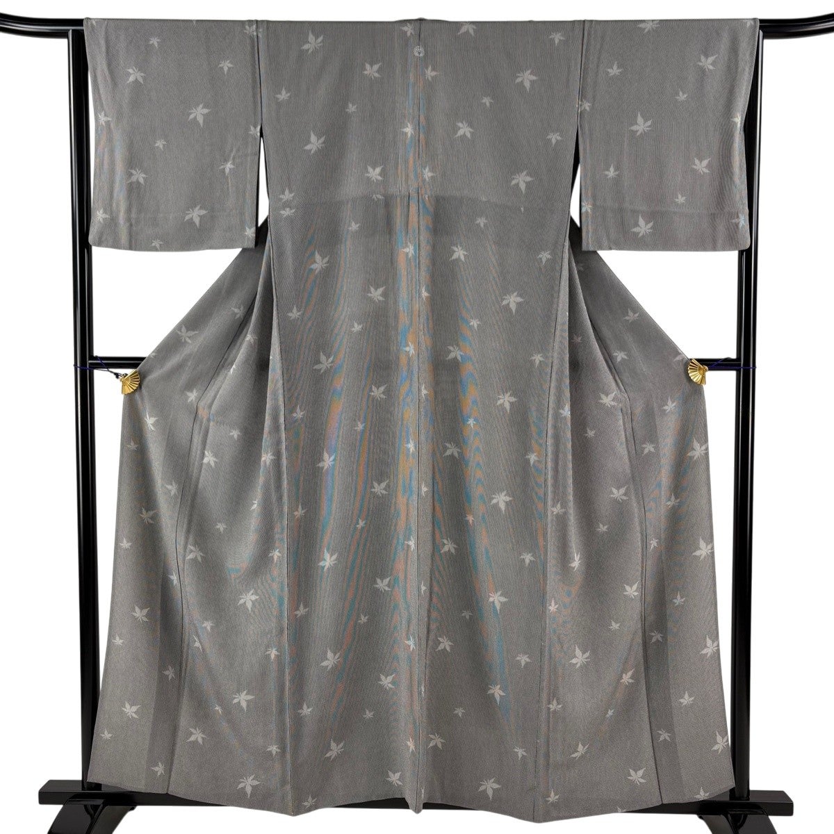 江戸小紋 身丈159.5cm 裄丈67.5cm 正絹 名品 【中古】 美品】 江戸小紋 身丈159.5cm 裄丈63.5cm S 袷 落款あり 鮫 縮緬 黒灰
