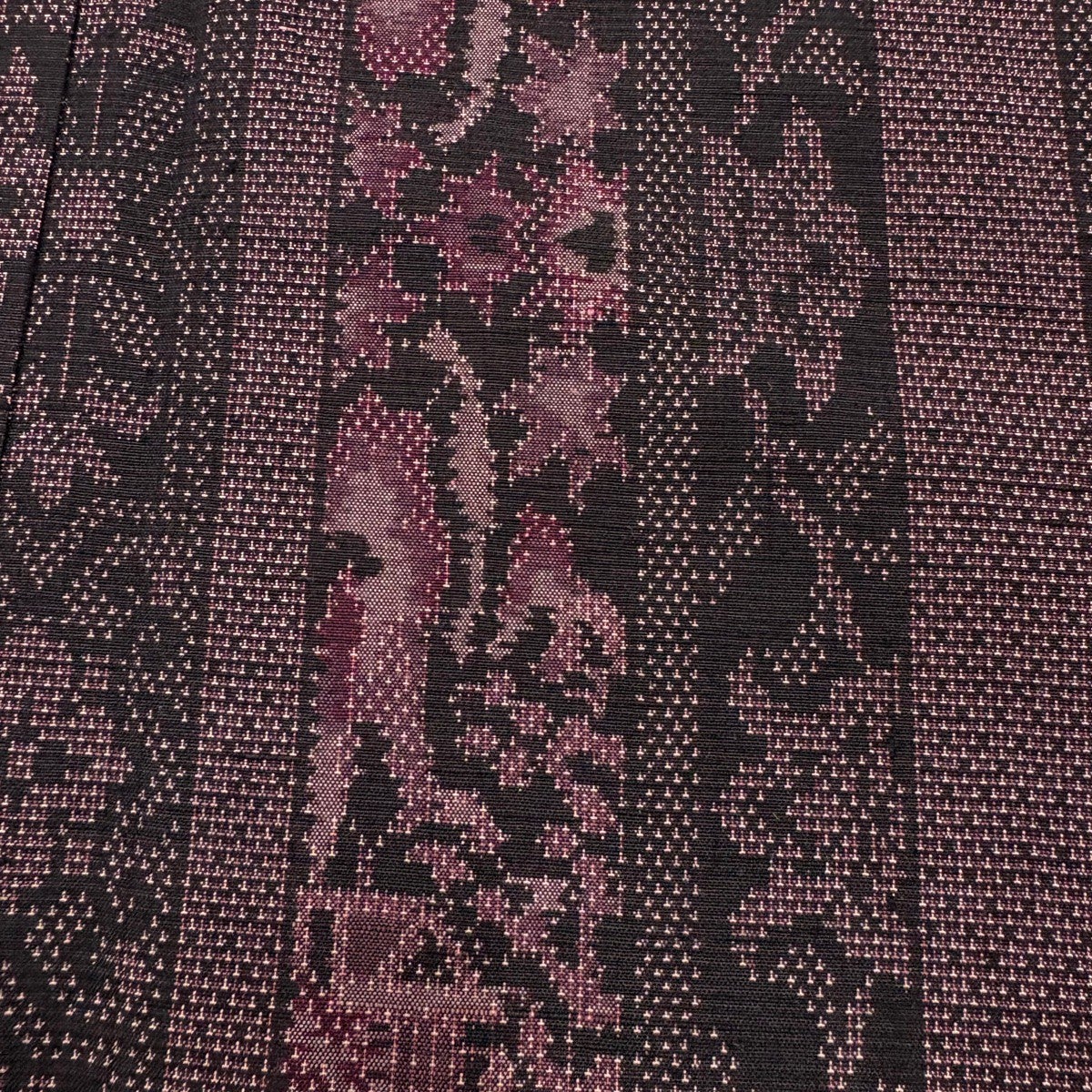 50%OFF 【美品】 塩沢紬 身丈161.5cm 裄丈65.5cm M 袷 証紙あり 縦縞