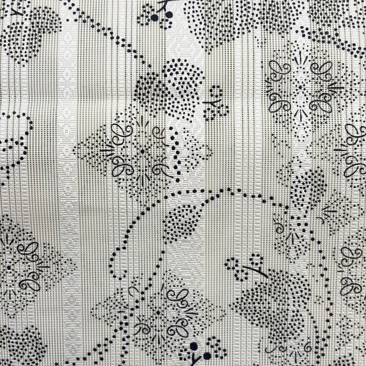 美品】 名古屋帯 逸品 夏帯 紗 松葉仕立て 八寸名古屋帯 蔦 菱 灰白