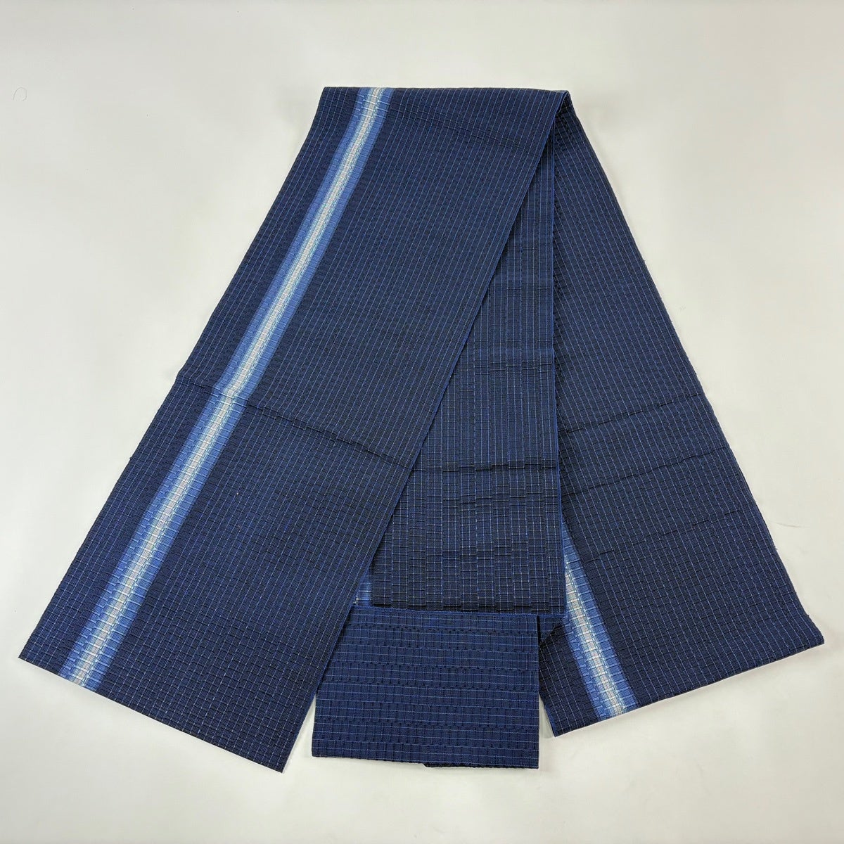 美品】 名古屋帯 逸品 証紙あり 結城紬地 松葉仕立て 八寸名古屋帯 縞