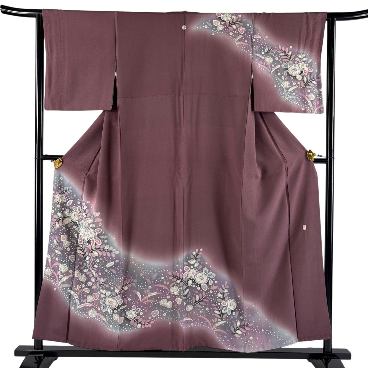 ★専用★美品 訪問着 辻が花 縮緬地 トールサイズ 身丈168cm 裄丈69 訪問着 身丈157cm 裄丈66cm M 袷 辻が花 ぼかし 藍色 正絹 名品｜中古