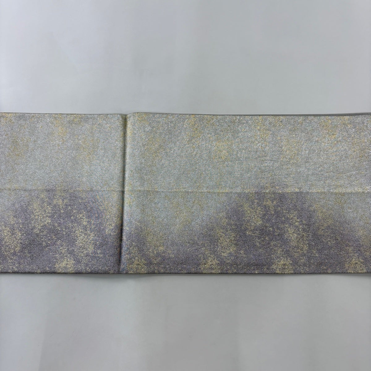 袋帯 秀品 花唐草 幾何学模様 金銀糸 箔 灰色 六通 正絹｜中古・古着