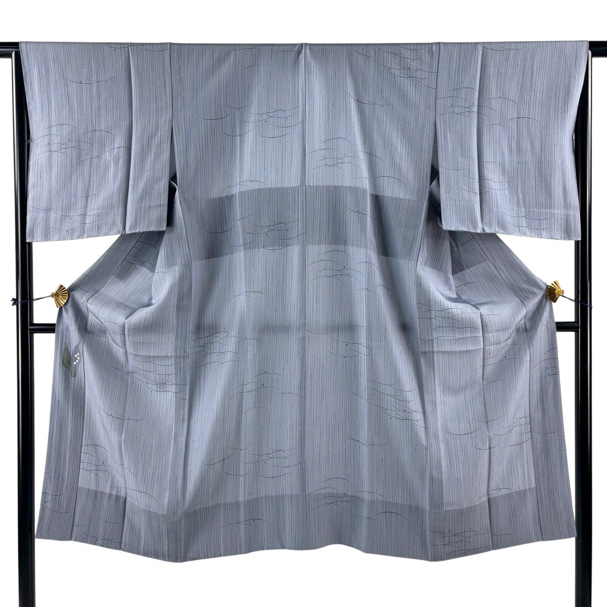 長襦袢 身丈124.5cm 裄丈62.5cm S 鈴蘭 露芝 青灰色 正絹 秀品｜中古