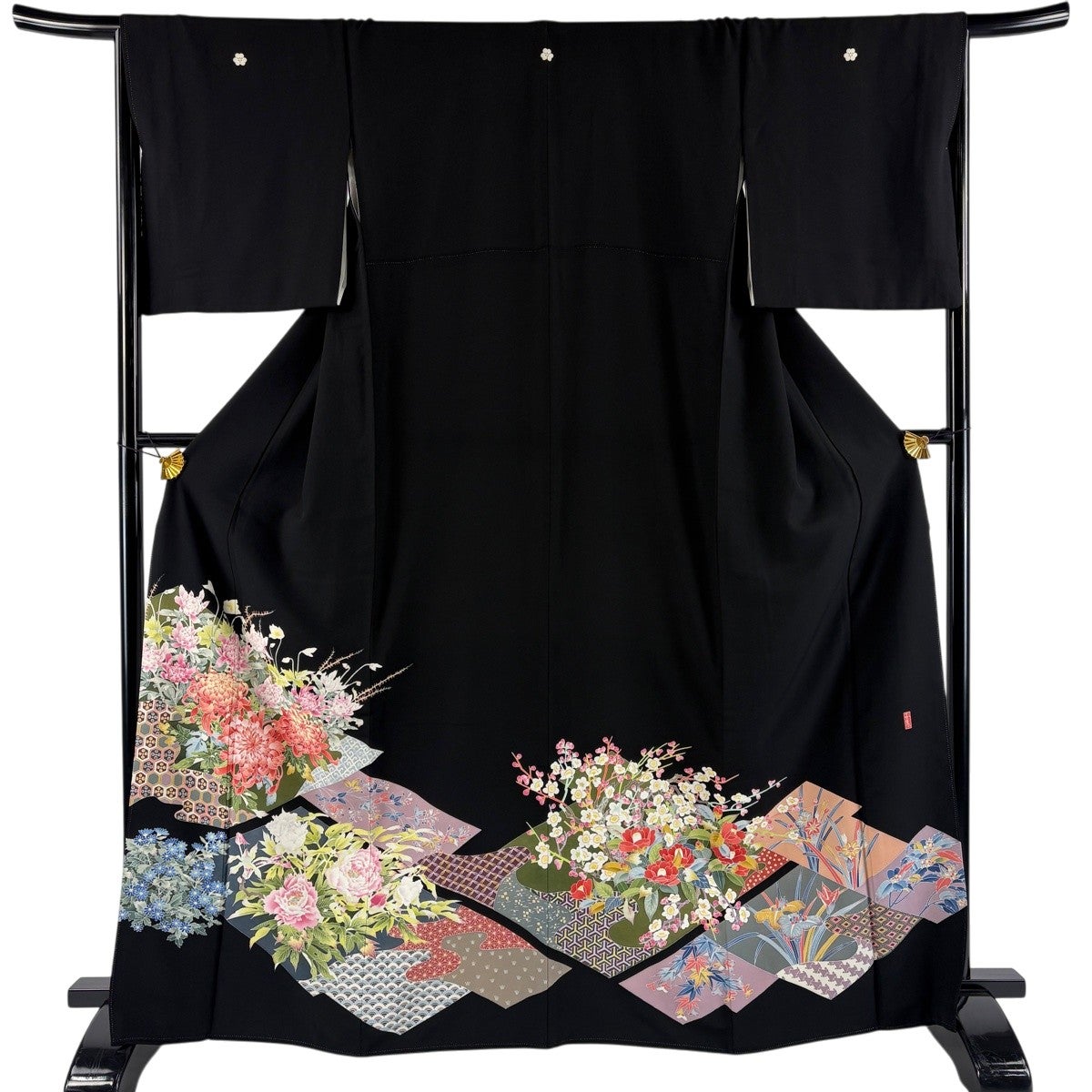 しつけ付　美品　正絹 絽　呂　着物　黒留袖　フォーマル　161裄64アンティーク 000003038180-01.jpg?size=l&w=
