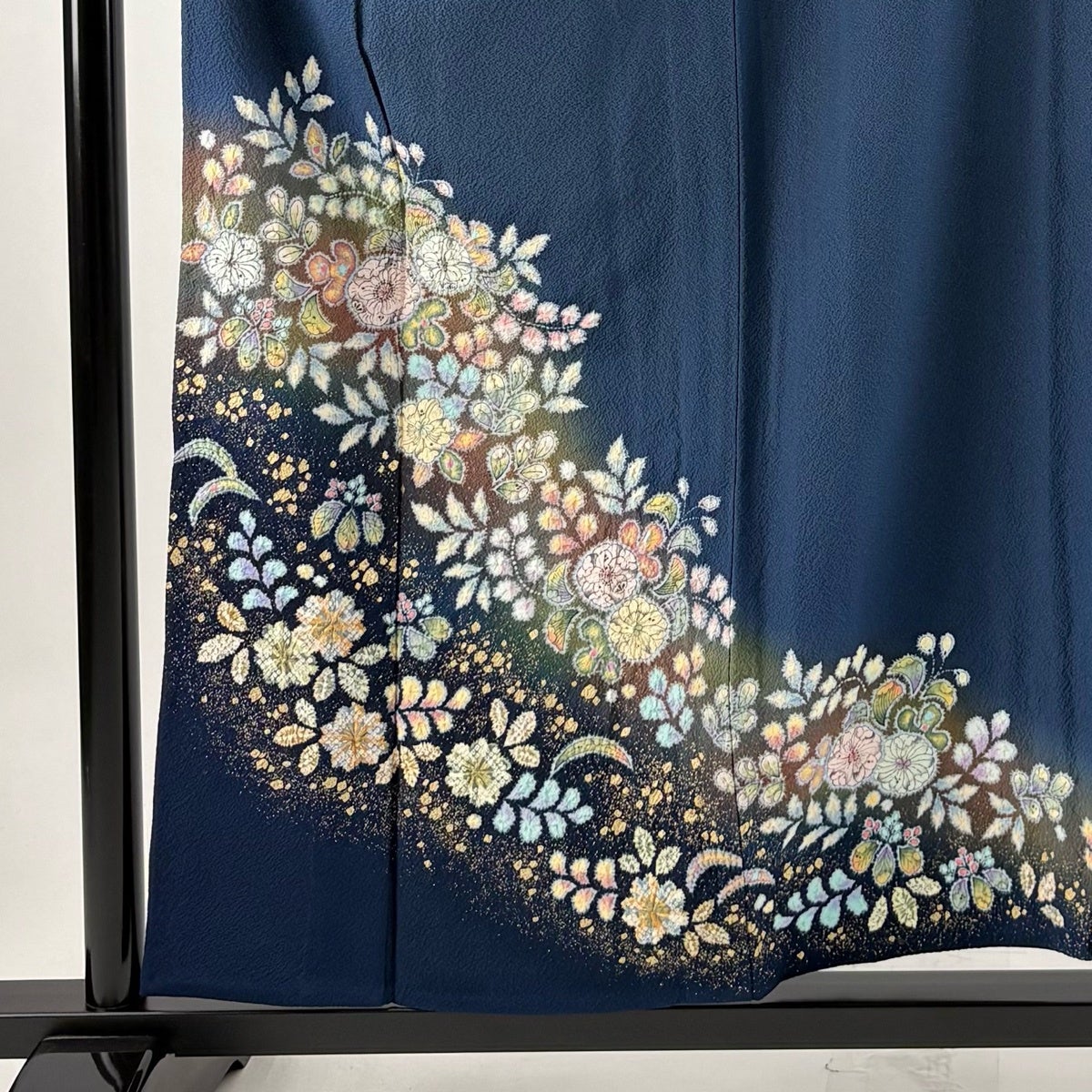 付下げ 身丈157.5cm 裄丈66cm M 単衣 翠山工房 落款あり 辻が花 金彩
