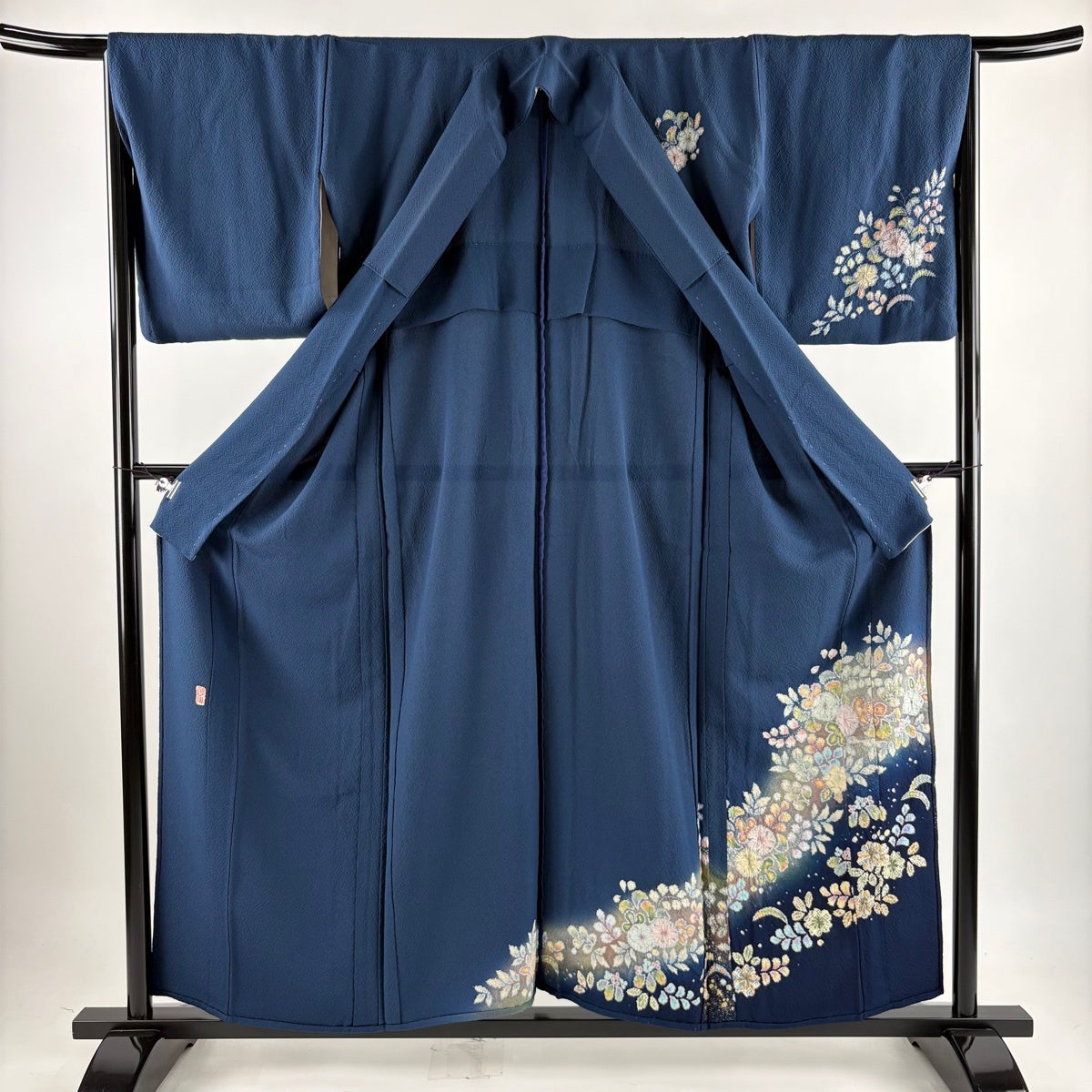 付下げ 身丈157.5cm 裄丈66cm M 単衣 翠山工房 落款あり 辻が花 金彩