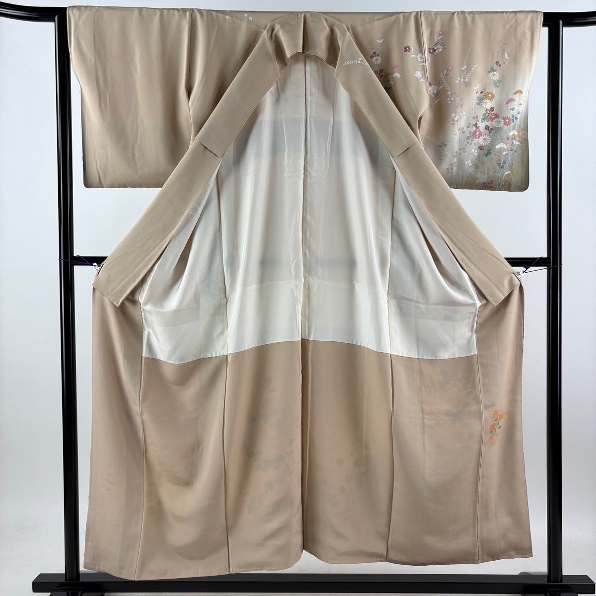 美品】 訪問着 身丈154.5cm 裄丈62cm S 袷 草花 萩 金銀彩 ぼかし