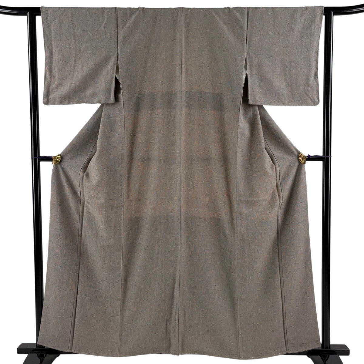 小紋　身丈　裄　ローケツ染　木々文様　くすみカラー　着物　051b p 江戸小紋 身丈159cm 裄丈62cm S 袷 草木染 落款あり 鮫 灰茶 正絹 秀品