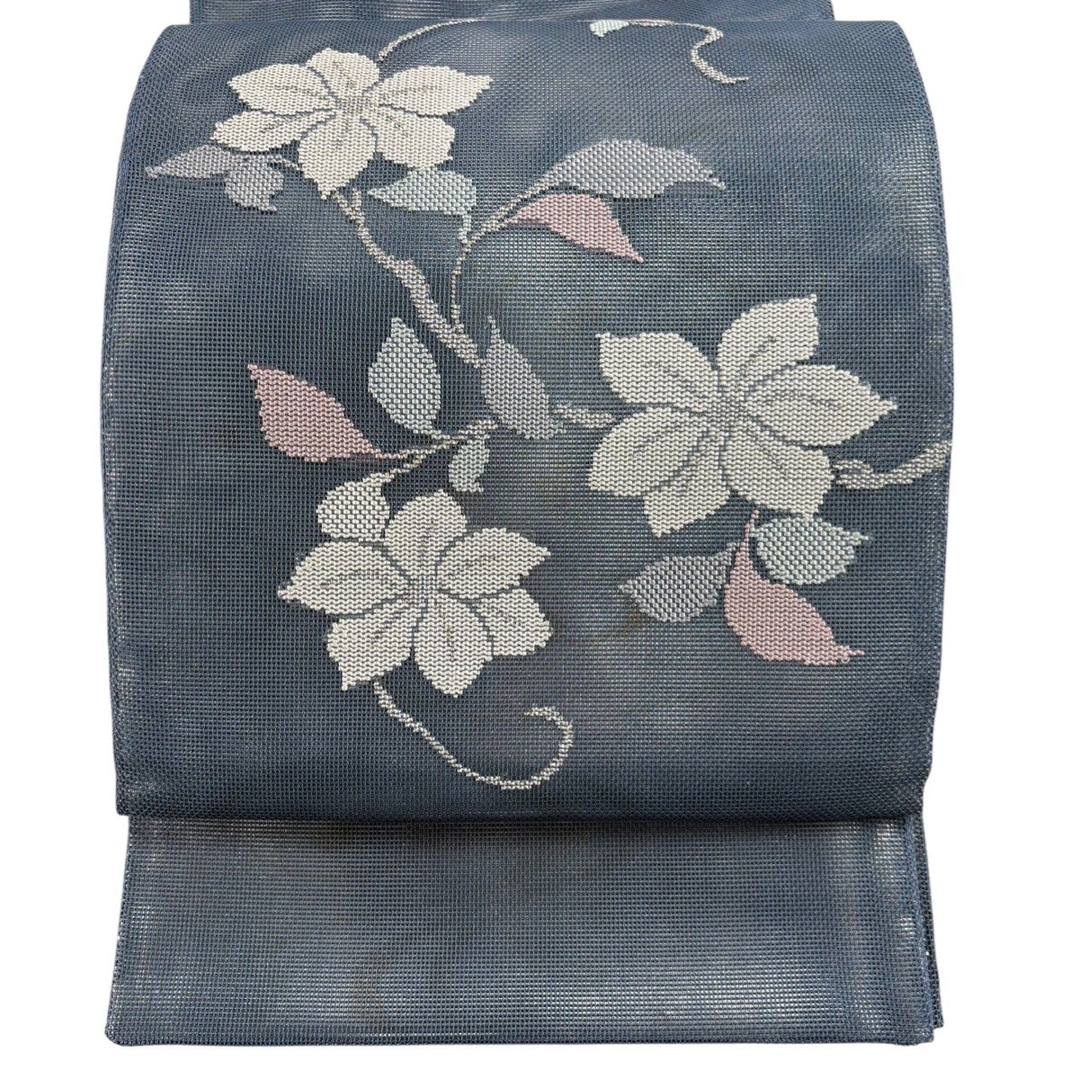70%OFF 【美品】 袋帯 秀品 落款あり 草花 箔 赤紫 お太鼓柄 正絹 K70