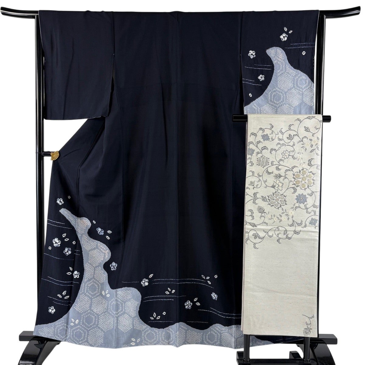 美品】 付下げ 身丈162.5cm 裄丈65cm M 袷 紬地 上島洋山 落款あり