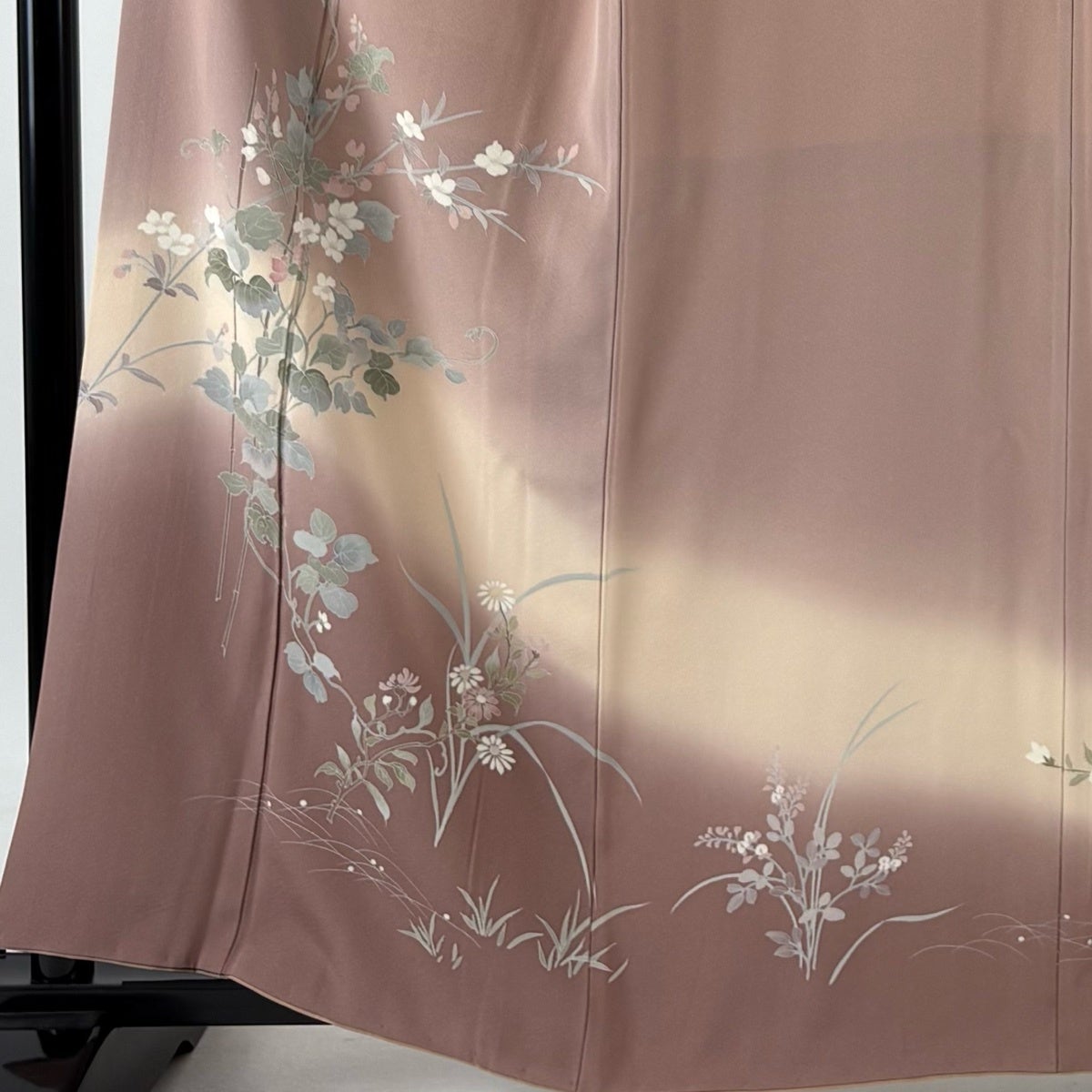 美品】 訪問着 身丈161cm 裄丈64.5cm M 袷 草花 染め分け ぼかし
