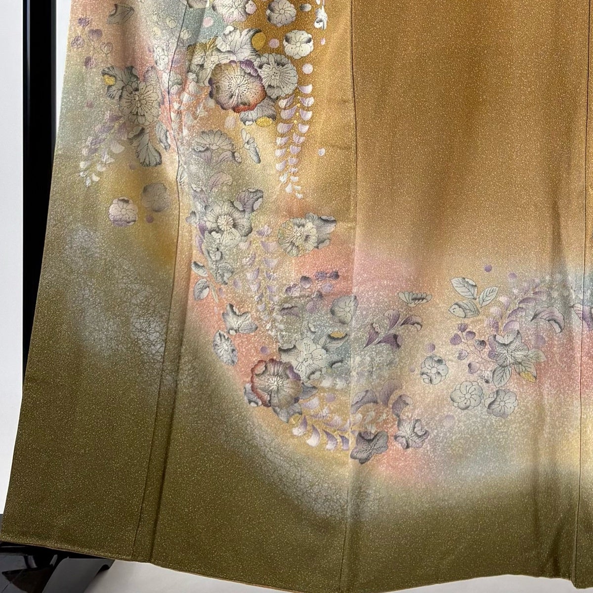 美品】 訪問着 身丈160.5cm 裄丈65cm M 袷 辻が花柄 金銀彩 ぼかし