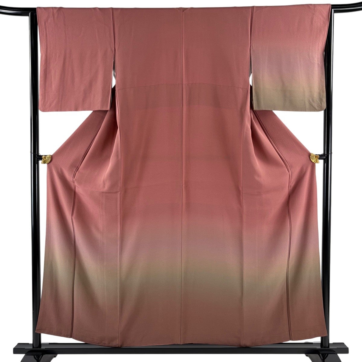 付下げ 身丈157cm 裄丈65cm M 袷 椿 灰桜 正絹 秀品｜中古・古着