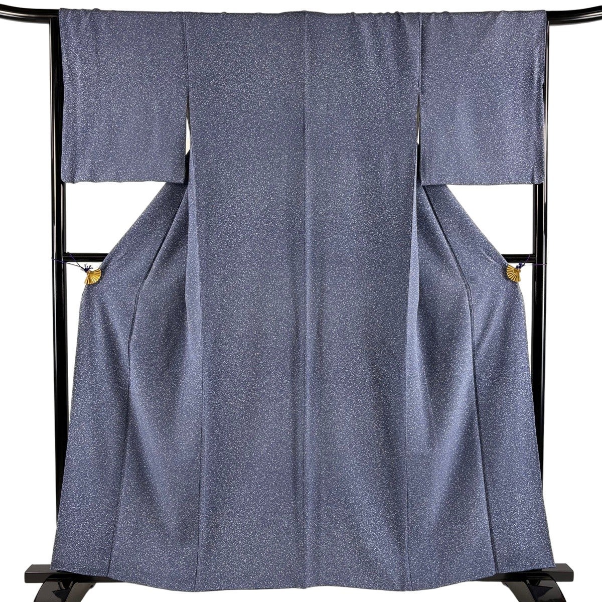 小紋 身丈158cm 裄丈67cm M 袷 幾何学模様 青 正絹 秀品｜中古・古着