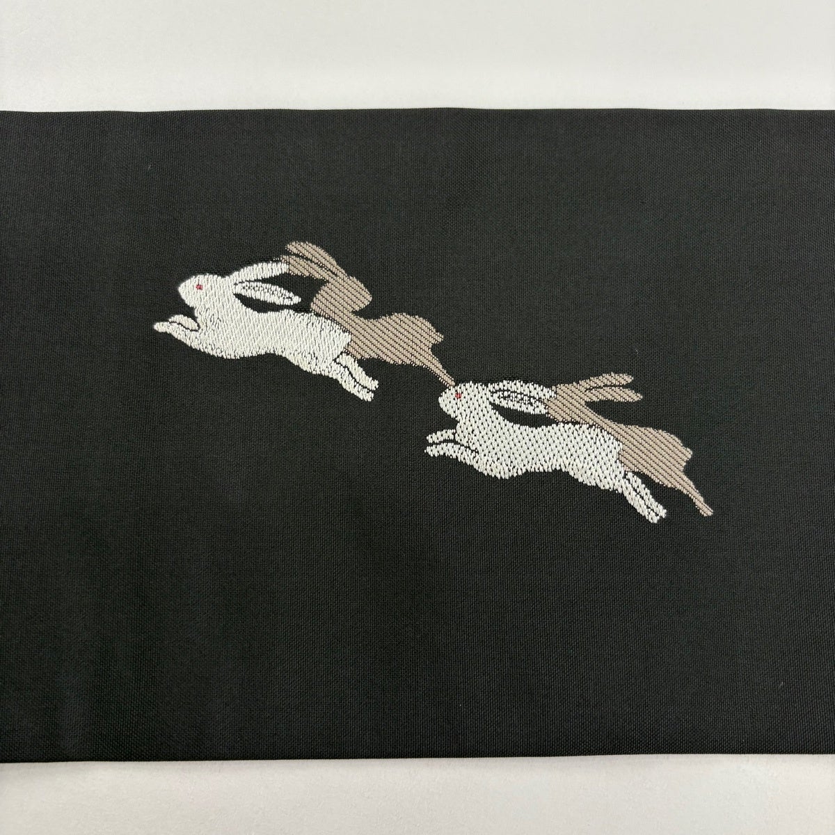 名古屋帯 秀品 月 うさぎ 墨色 正絹｜中古・古着・リサイクル着物通販