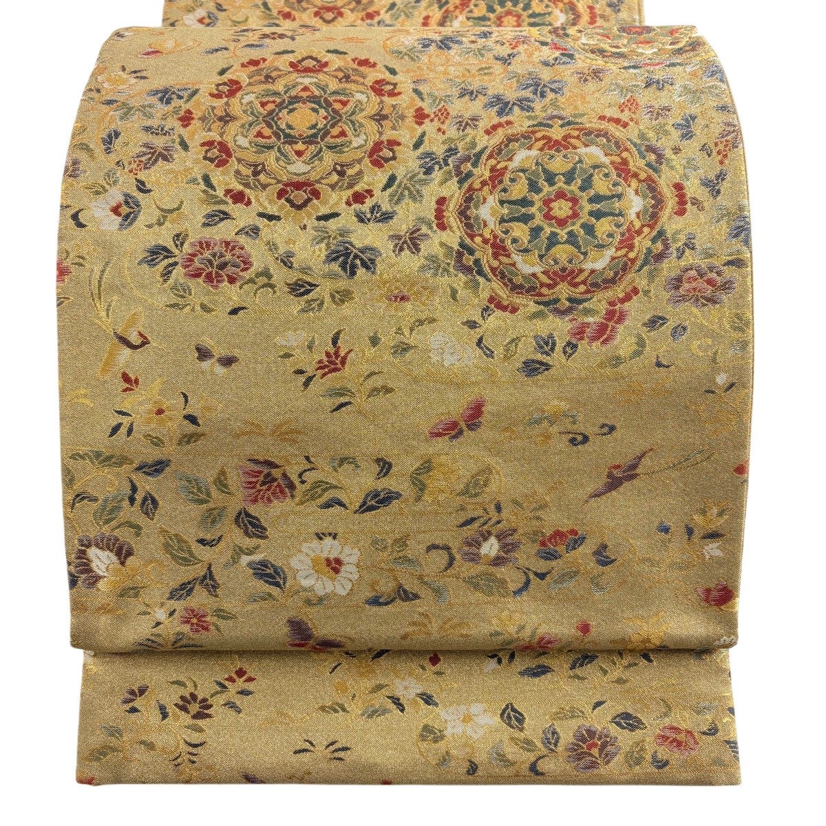 袋帯 秀品 華文 草花 金糸 箔 金色 六通 正絹｜中古・古着・リサイクル
