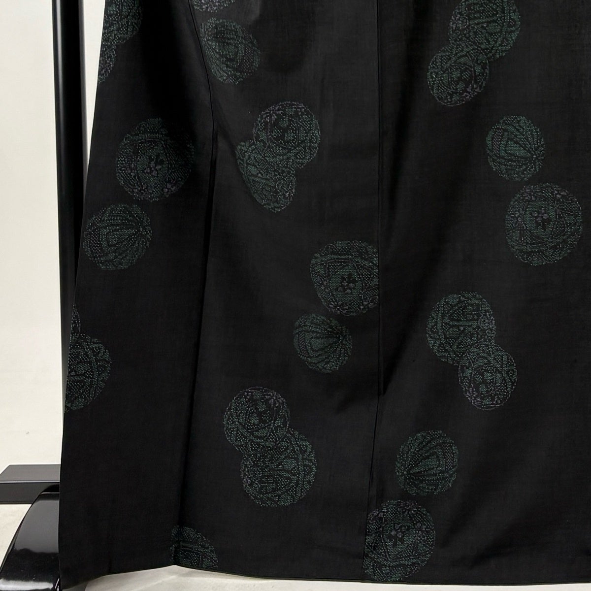 美品】 結城紬 身丈168.5cm 裄丈69.5cm L 袷 本場結城紬 奥順 証紙あり