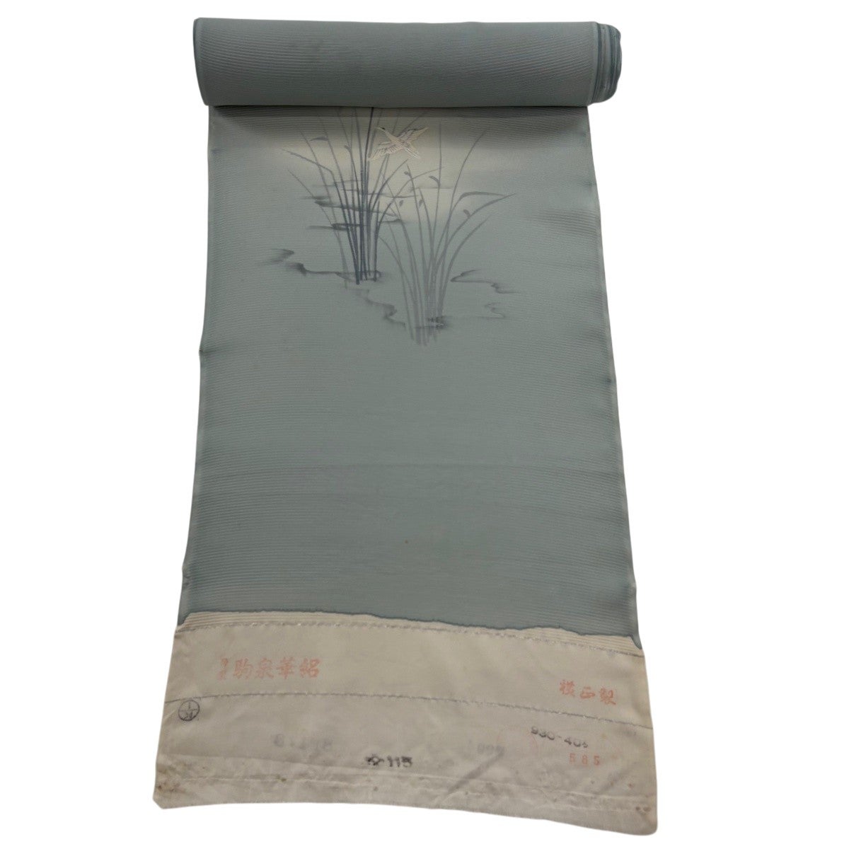 反物 逸品 小千谷ちぢみ 夏物 灰色 麻｜中古・古着・リサイクル着物