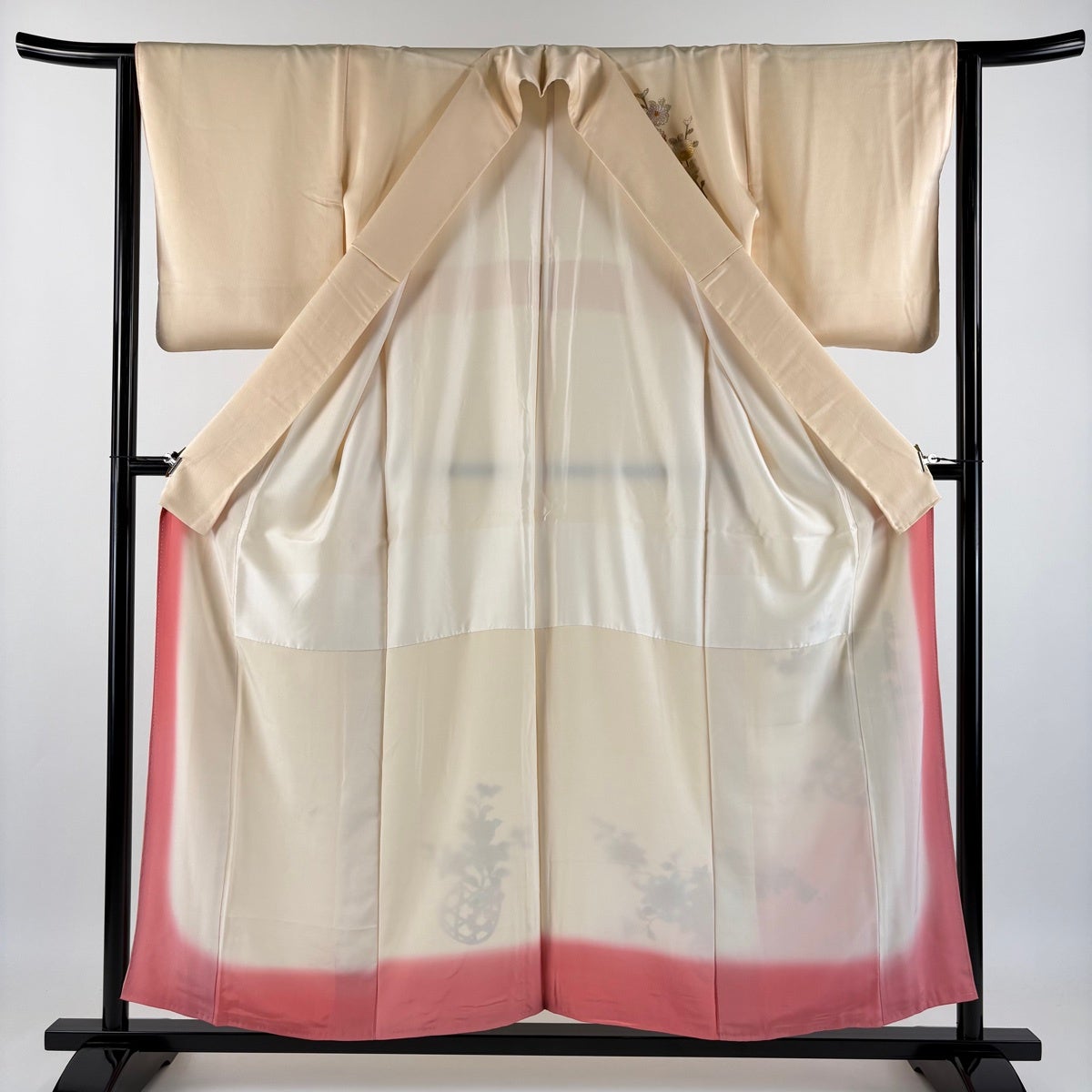美品】 付下げ 身丈156cm 裄丈62.5cm S 袷 和田光正 落款あり 花籠