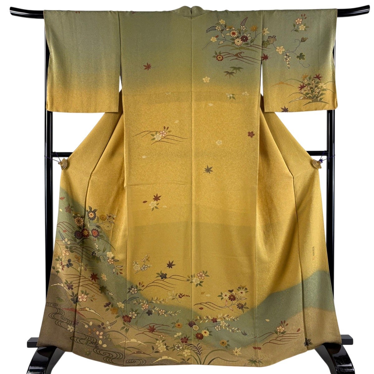 ★専用★訪問着 紗 夏 クリーム系　身丈159.5cm 裄丈64cm 正絹 美品】 訪問着 身丈163.5cm 裄丈66cm M 薄物 紗 トンボ 流水 ぼかし