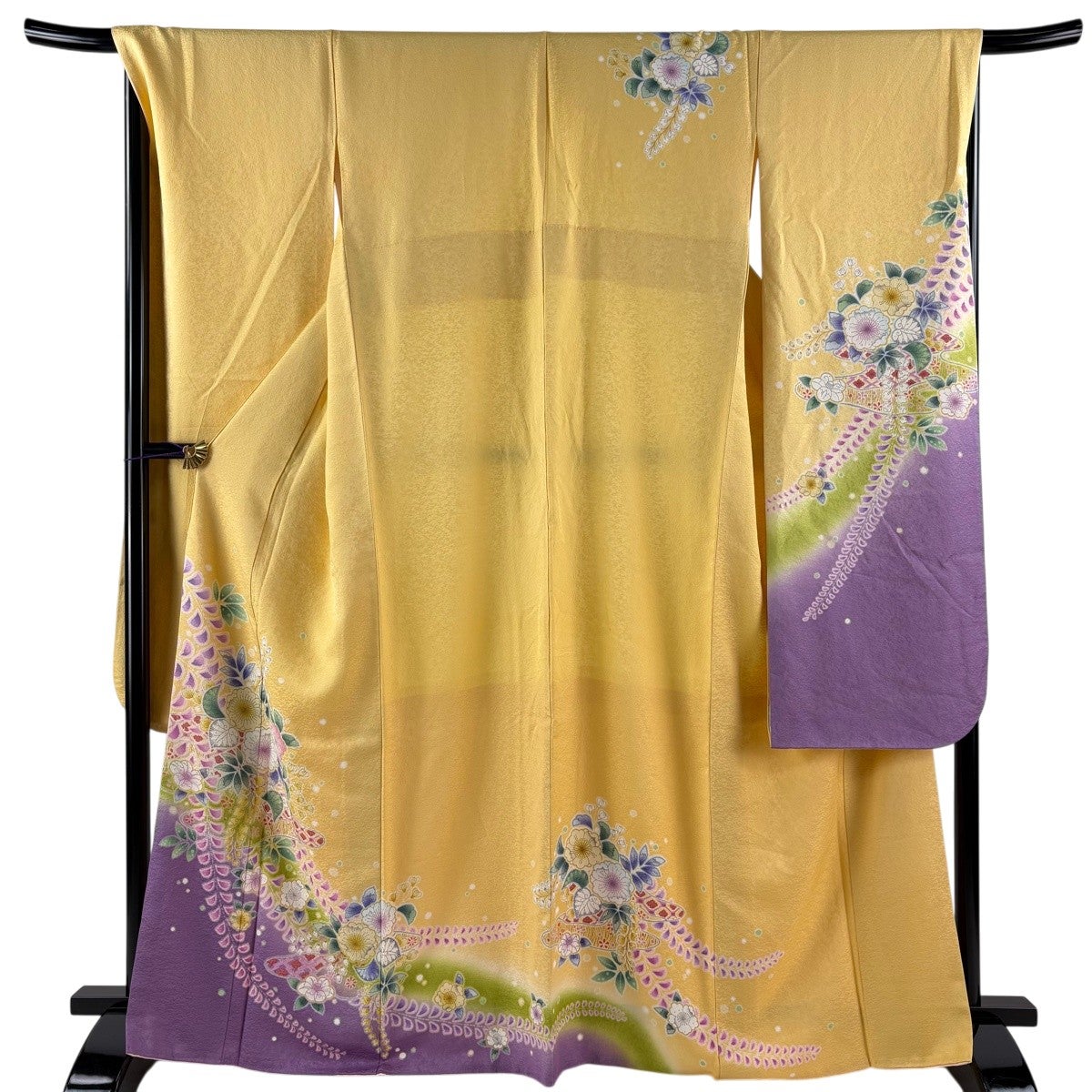 美品】 振袖 身丈167cm 裄丈68cm L 袷 辻が花柄 草花 染め分け ぼかし