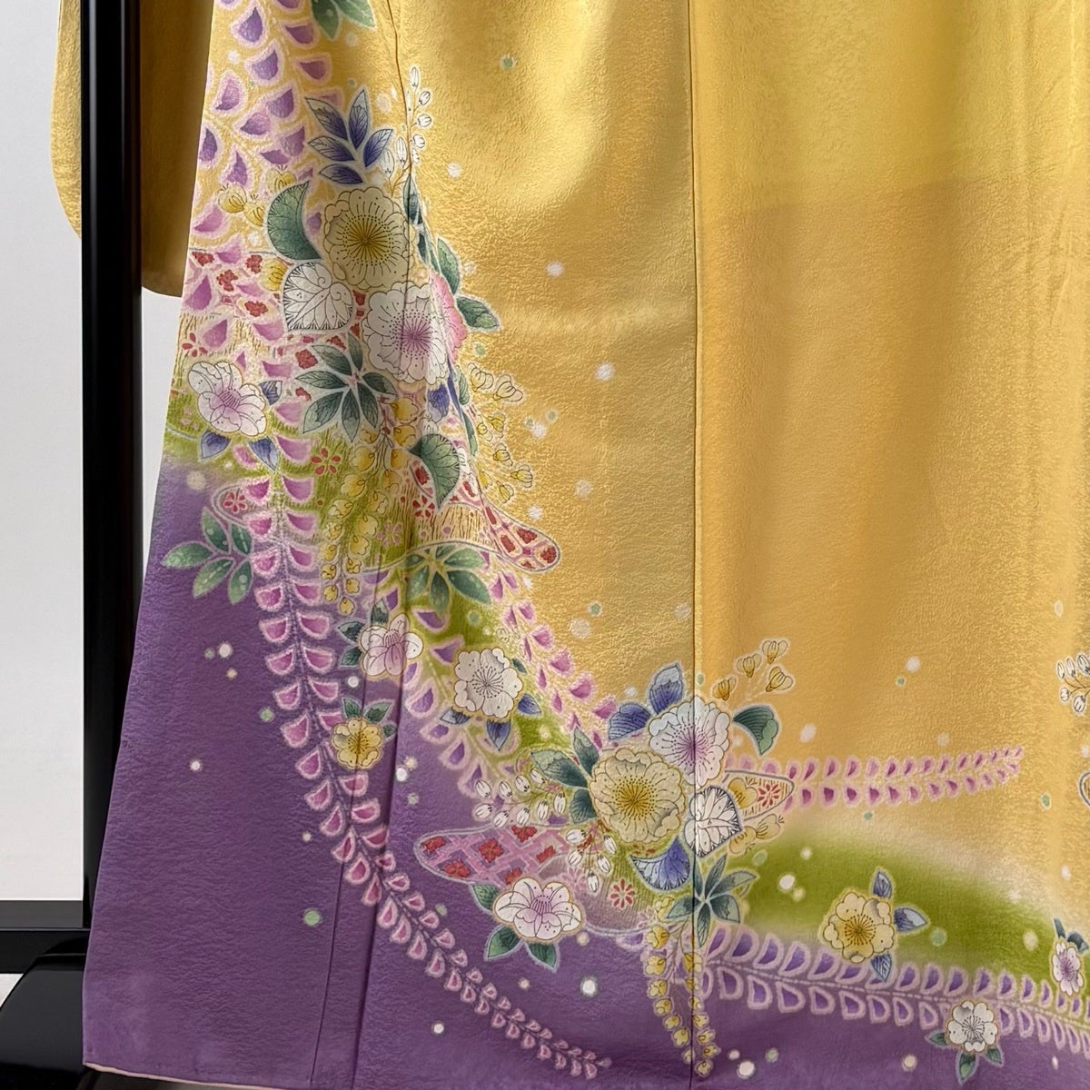 美品】 振袖 身丈167cm 裄丈68cm L 袷 辻が花柄 草花 染め分け ぼかし