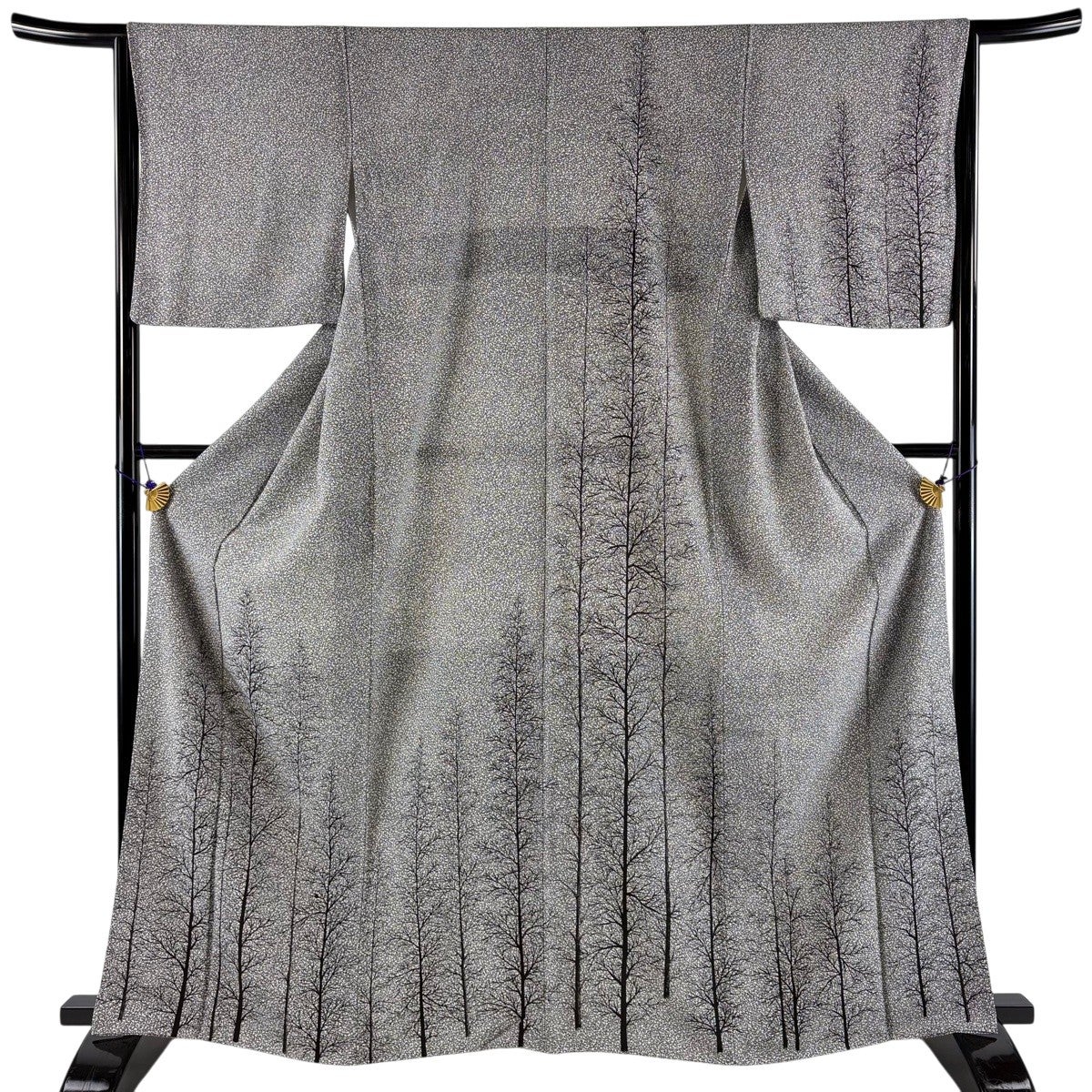 購入者ページ◆木綿◆仕付◆総手絞り◆裄63.5丈157.5 美品】 付下げ 身丈164.5cm 裄丈64cm M 袷 樹木 絞り 赤茶 正絹 秀品