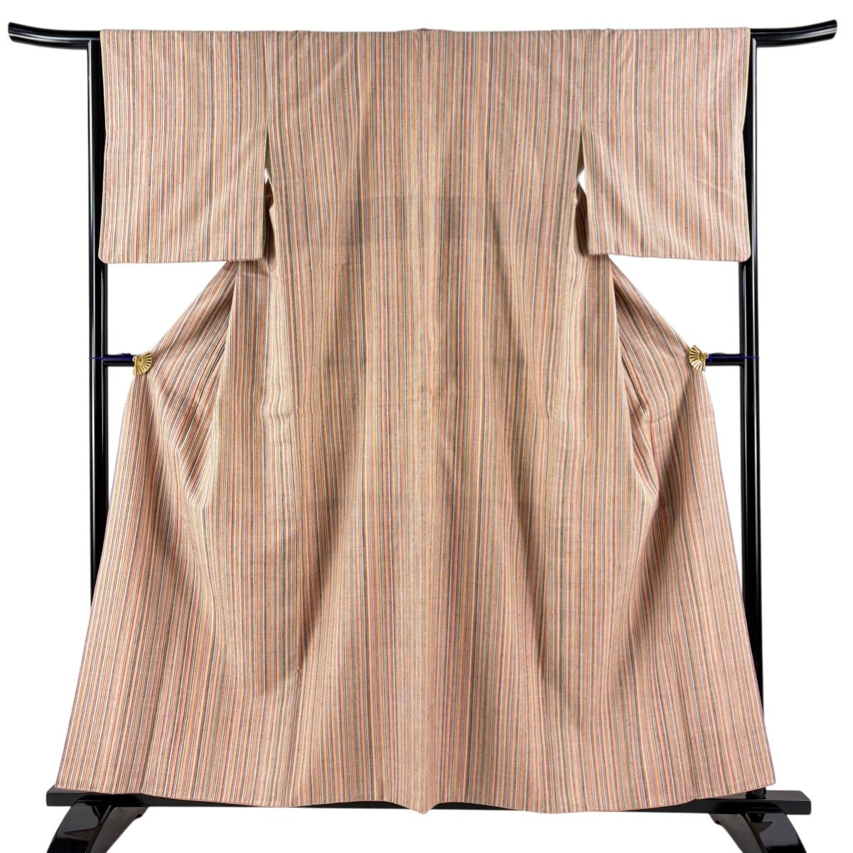 着物　結城紬　身長150㎝位 美品】 結城紬 身丈152cm 裄丈64cm M 袷 本場結城紬 宮崎株式会社 証紙