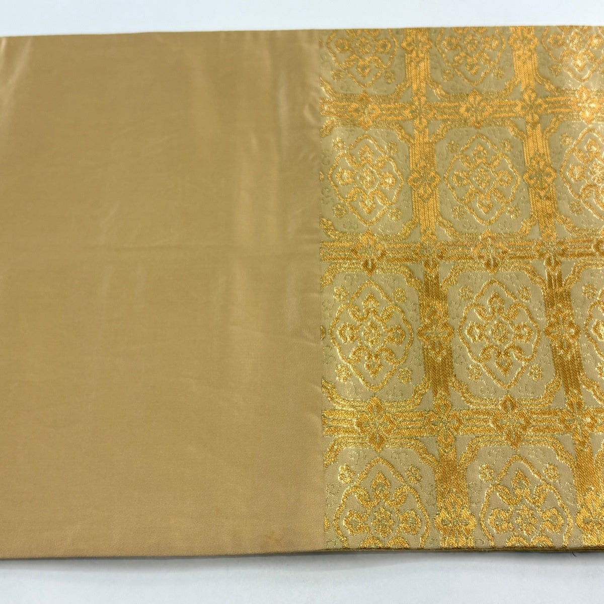 美品】 袋帯 秀品 花鳥 華文 金糸 金色 六通 正絹｜中古・古着