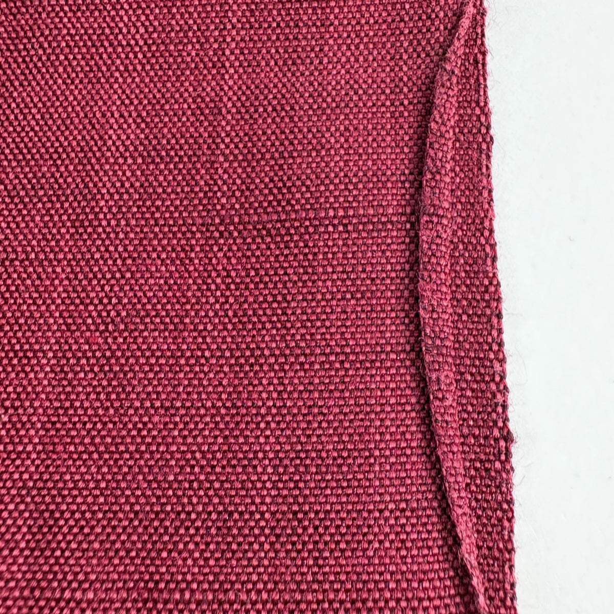 名古屋帯 秀品 八寸名古屋帯 縞 幾何学 えんじ色 正絹｜中古・古着