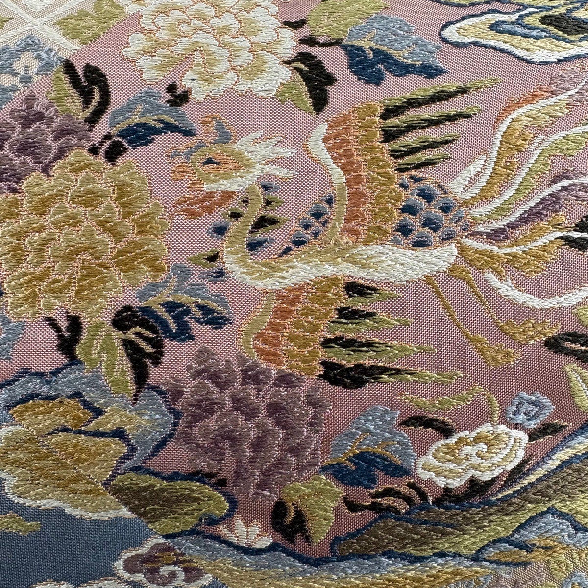 袋帯 秀品 鳳凰 花唐草 金糸 灰紫 六通 正絹｜中古・古着・リサイクル