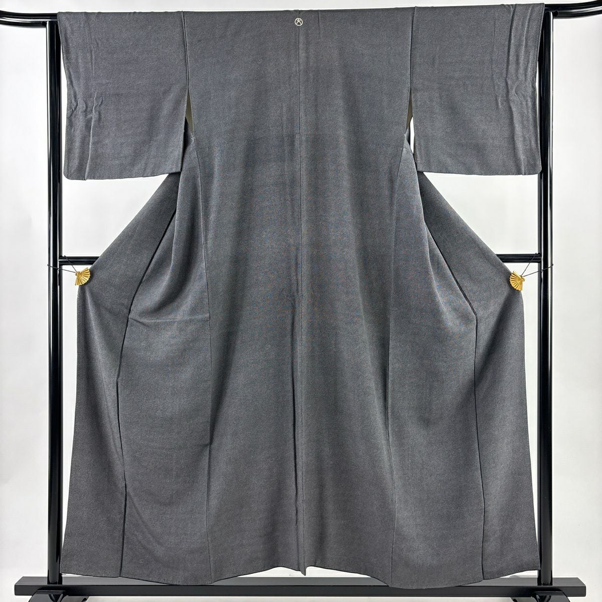 江戸小紋 身丈153.5cm 裄丈61.5cm S 袷 落款あり 鮫 深緑 正絹 秀品