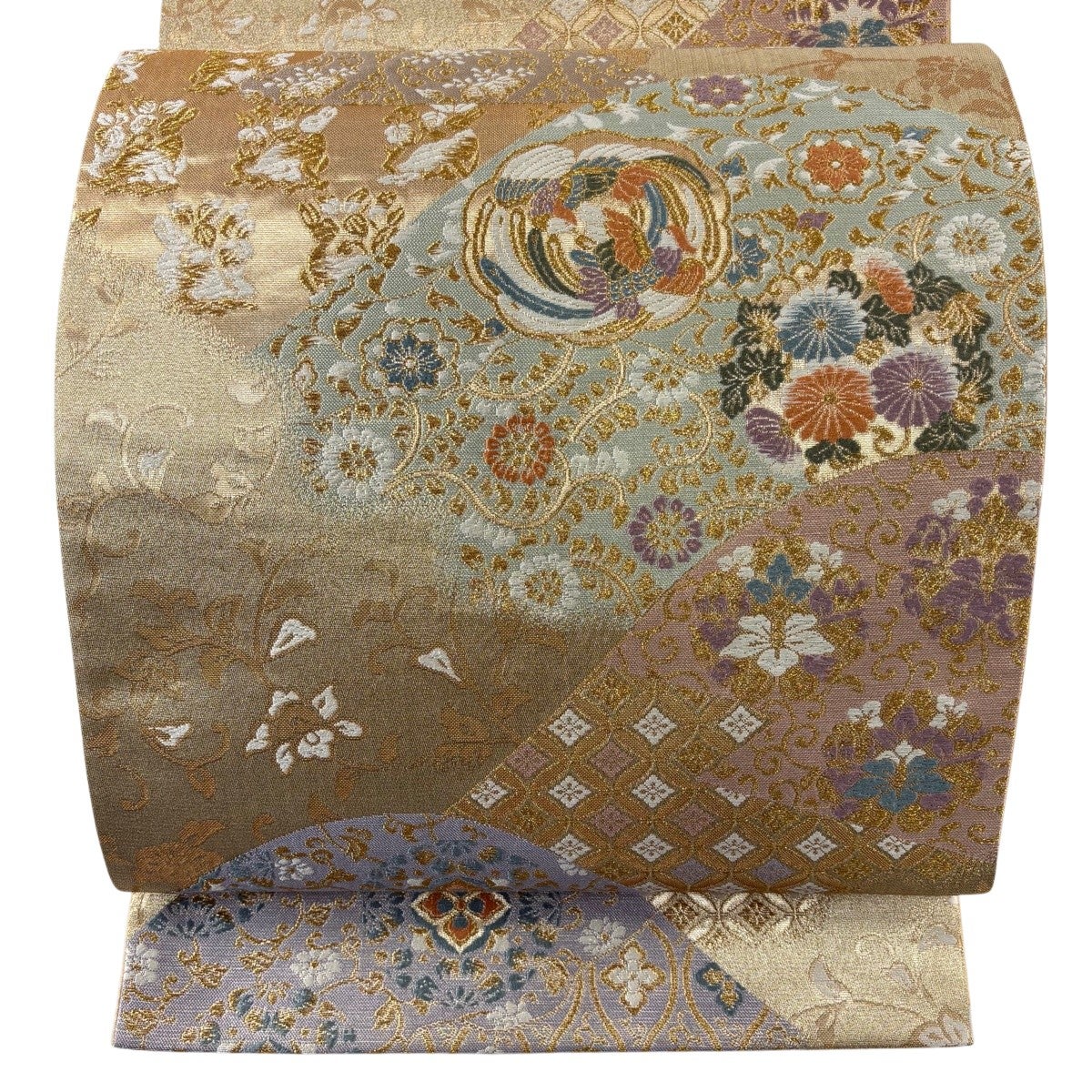 袋帯 秀品 鳳凰 草花 金糸 箔 金色 六通 正絹｜中古・古着・リサイクル