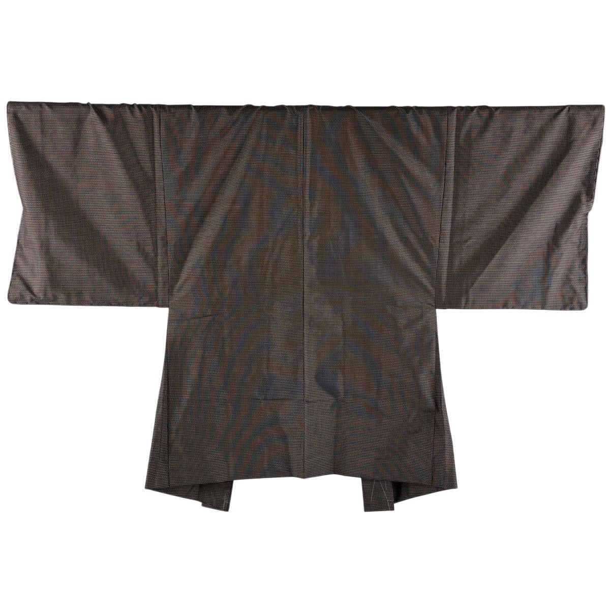 美品】 男着物 身丈87cm 裄丈68cm S 大島紬地 羽織 証紙あり 幾何学 焦