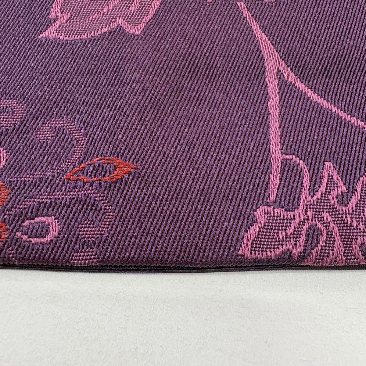 袋名古屋帯 優品 花唐草 濃紫 化繊｜中古・古着・リサイクル着物通販