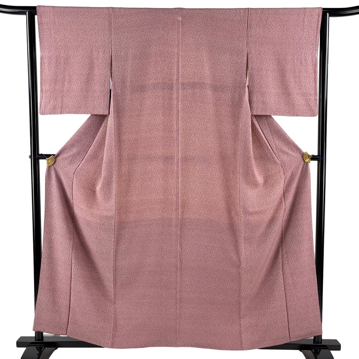 小紋 身丈156cm 裄丈63cm S 袷 総絞り 青灰色 正絹 秀品｜中古・古着