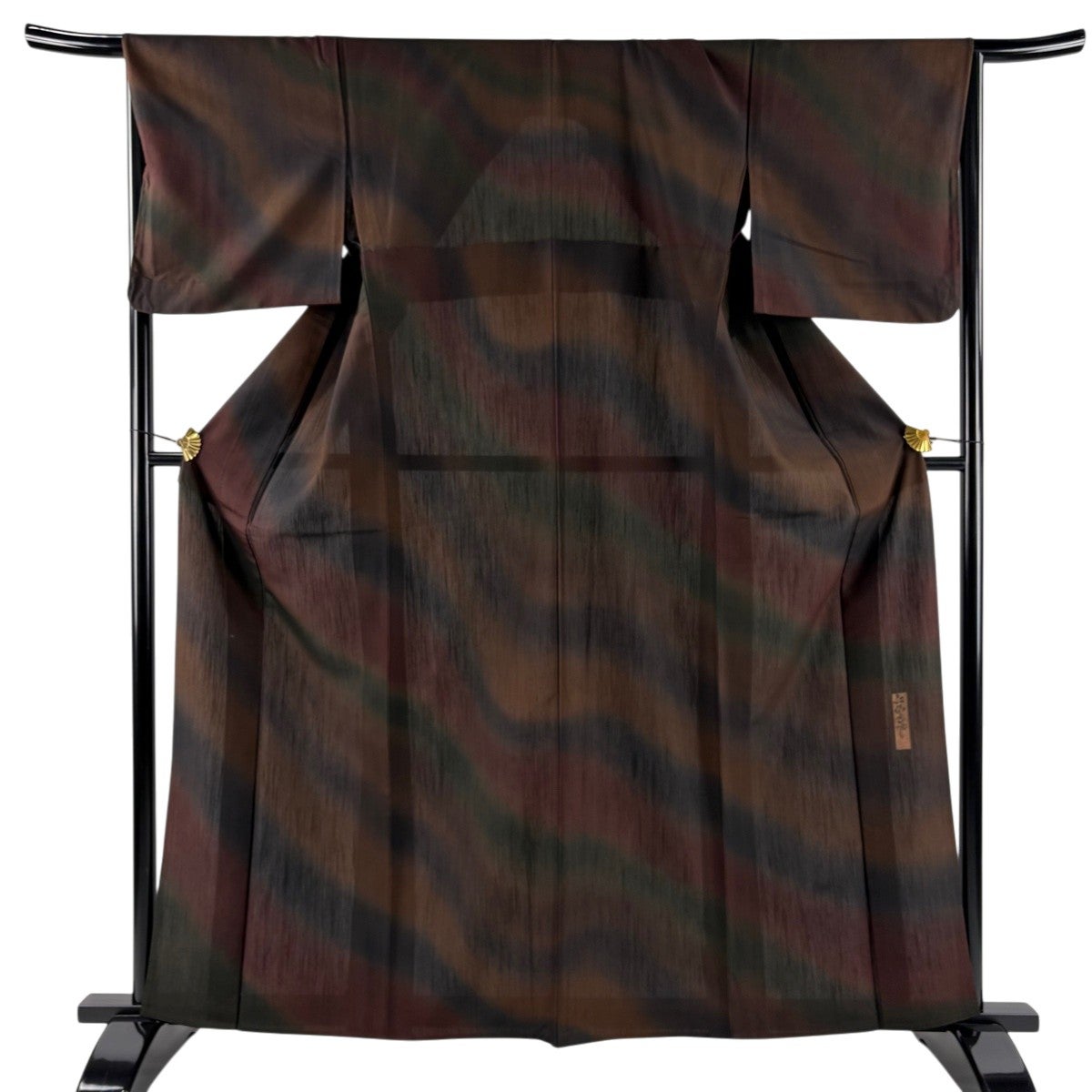 ★専用★小紋 日本昔話 動物 黒 金彩加工 身丈159.5cm 裄丈65cm 袷 小紋 身丈157cm 裄丈64cm M 袷 胴抜き うさぎ 葡萄 縮緬 焦茶色 正絹