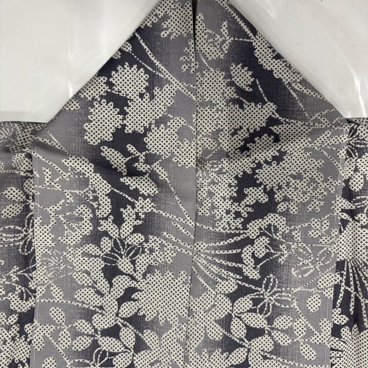 美品】 小紋 身丈166cm 裄丈66cm M 袷 紬地 袋帯セット 草花