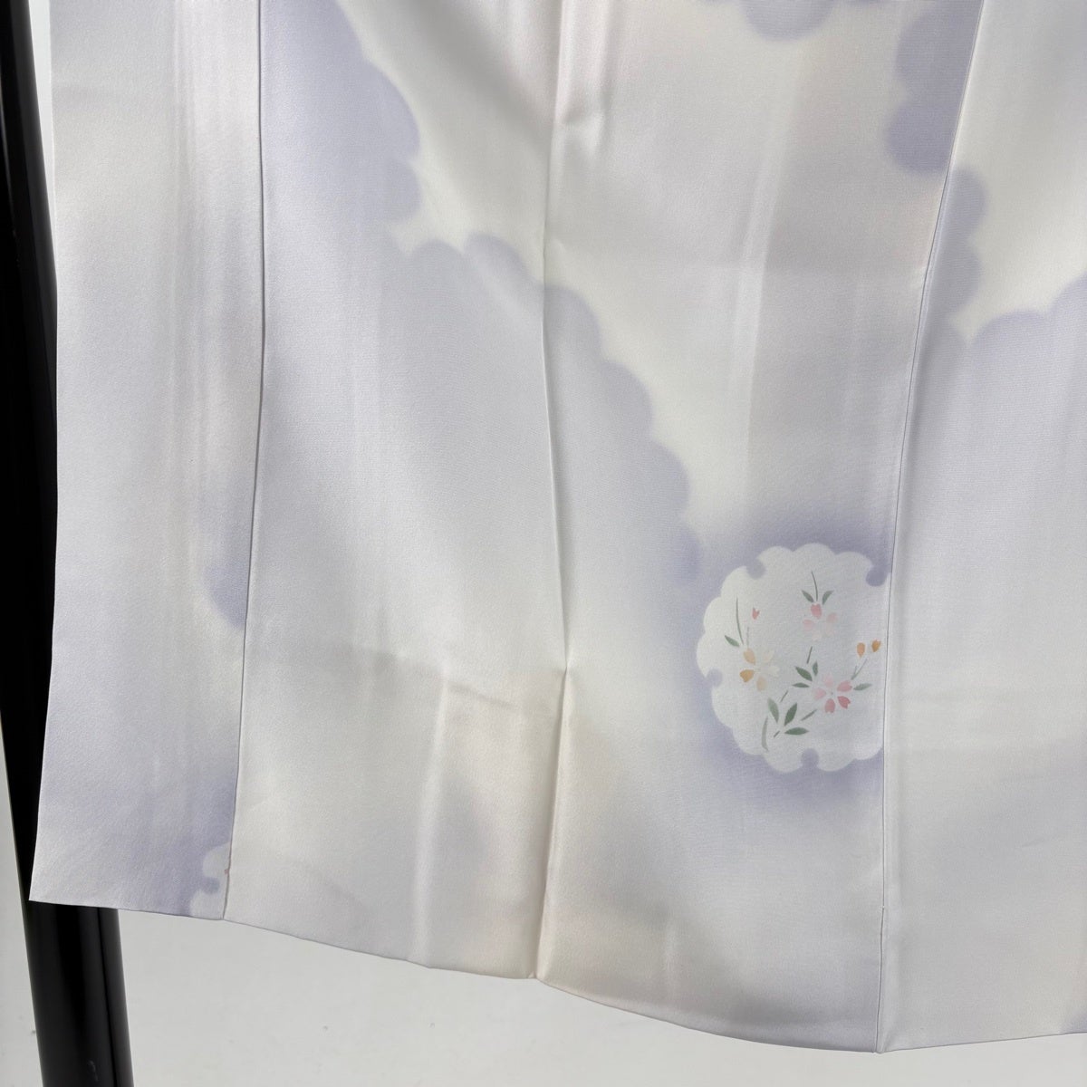美品】 長襦袢 身丈132.5cm 裄丈64.5cm M ほていや 雪輪 桜 クリーム