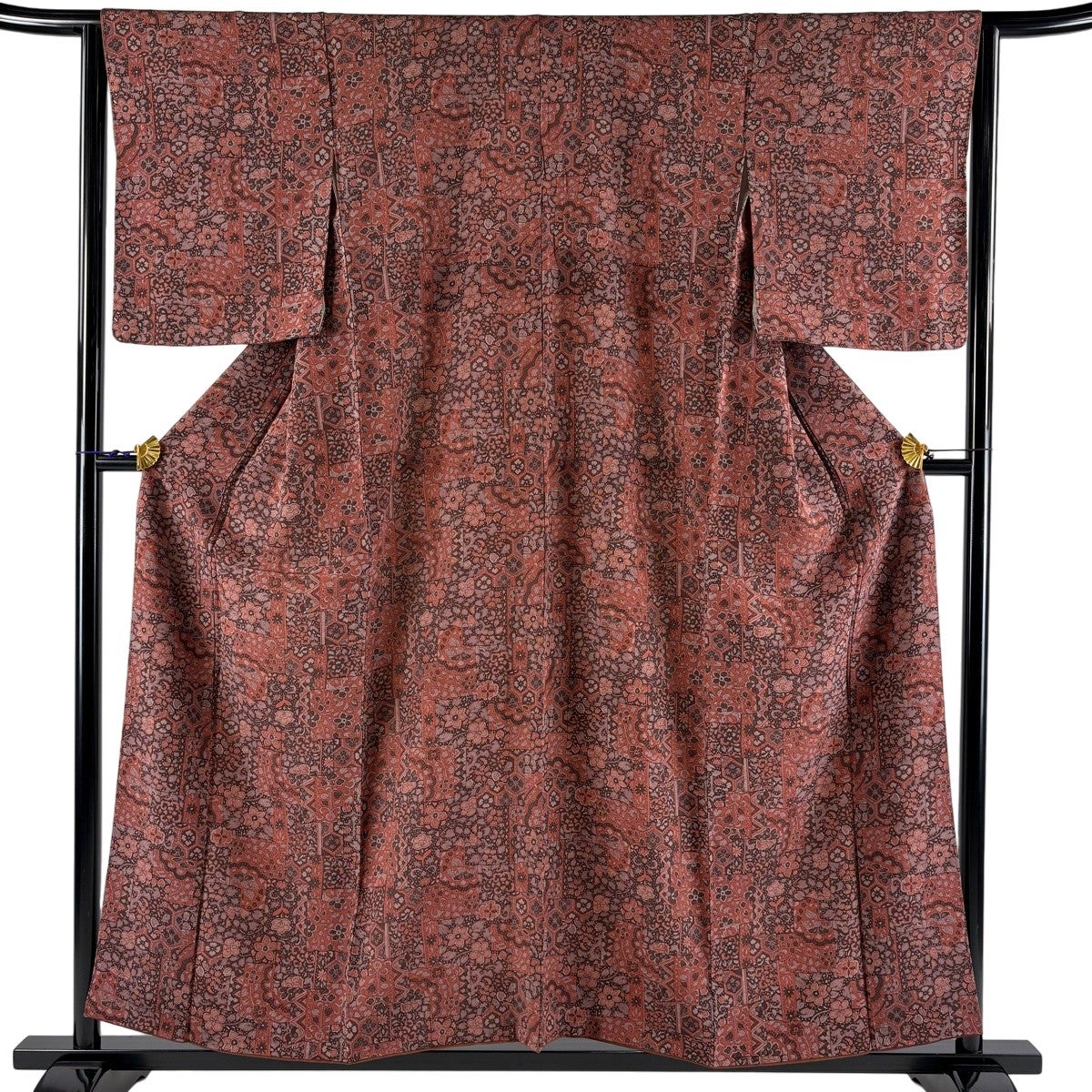 【美品】 江戸小紋 身丈152cm 裄丈64.5cm 正絹 秀品 【中古】 美品】 江戸小紋 身丈152.5cm 裄丈62cm S 袷 万筋 青灰色 正絹 名品