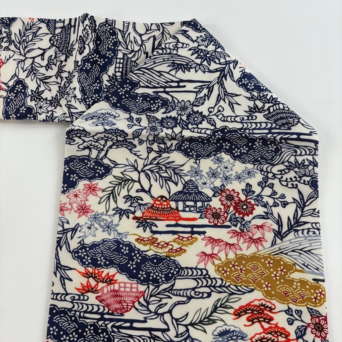 美品】 名古屋帯 名品 雲文 松竹 クリーム 正絹｜中古・古着
