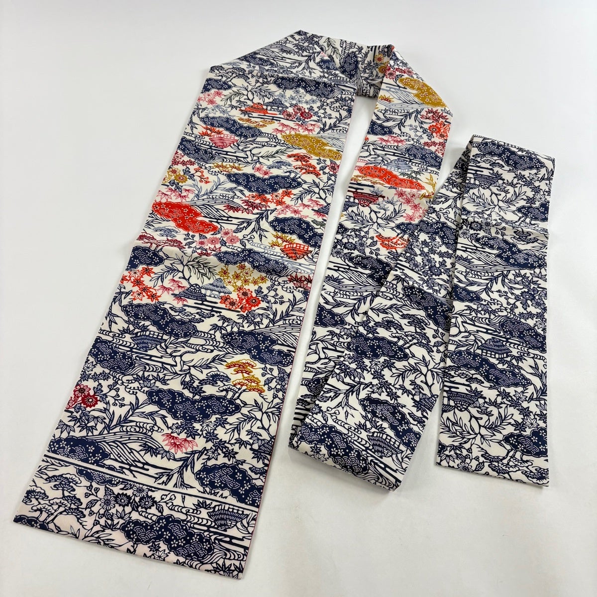 美品】 名古屋帯 名品 雲文 松竹 クリーム 正絹｜中古・古着